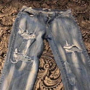 KanCan boyfriend fit destroyed jeans